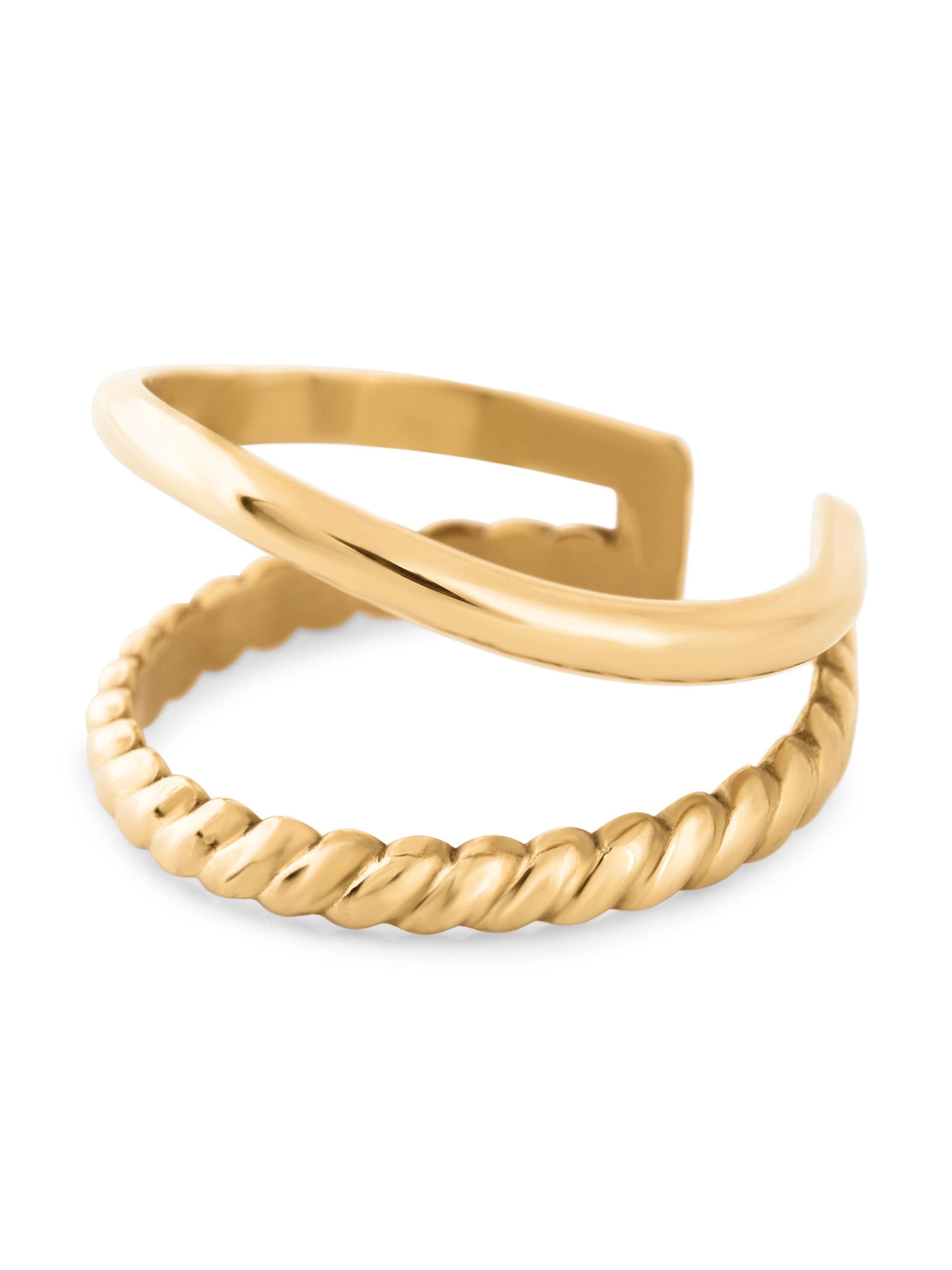 Akitsune Ring 'Radiance Ring Gold' in Gold: front