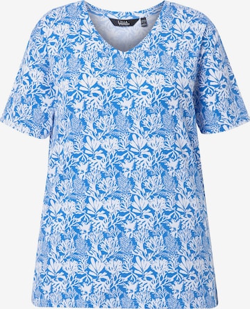 T-shirt Ulla Popken en bleu : devant
