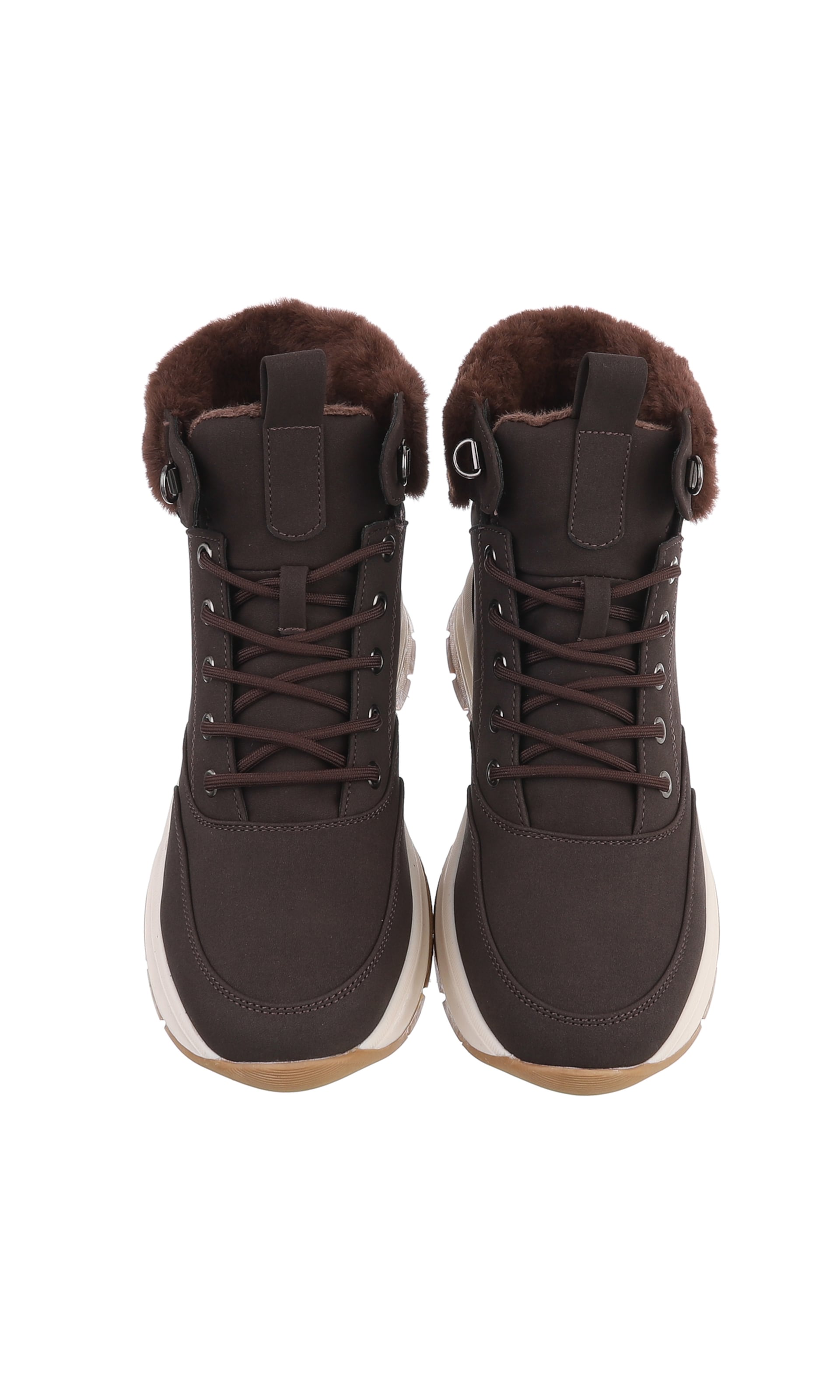 Ital-Design Schnürstiefelette in Braun