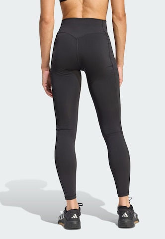 ADIDAS PERFORMANCE Skinny Sportbroek 'Optime' in Zwart