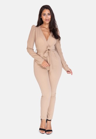 Combinaison Elara en beige : devant