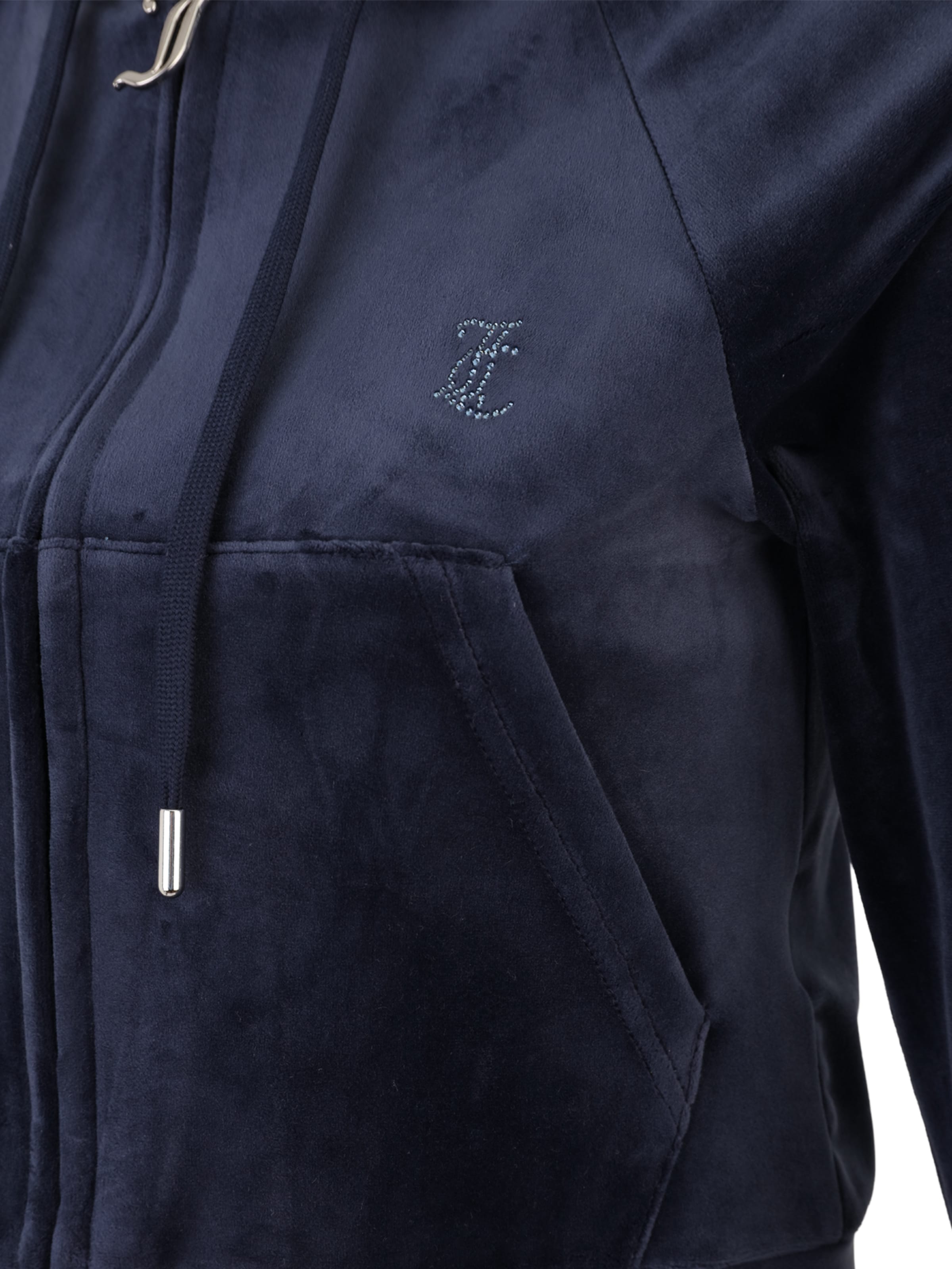 Juicy Couture Petite - Sudadera con cremallera 'MADISON' en azul