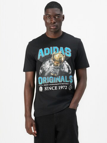 ADIDAS ORIGINALS Shirt in Black: front