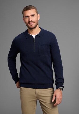 Bruno Banani LM Pullover in Blau: Vorderseite