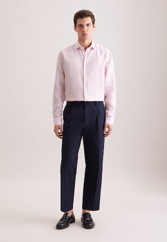 Fit confort Chemise 'SMART LINEN' SEIDENSTICKER en rose