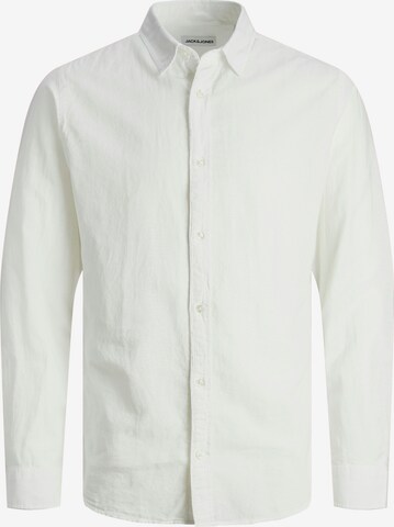 JACK & JONES Button Up Shirt in White: front