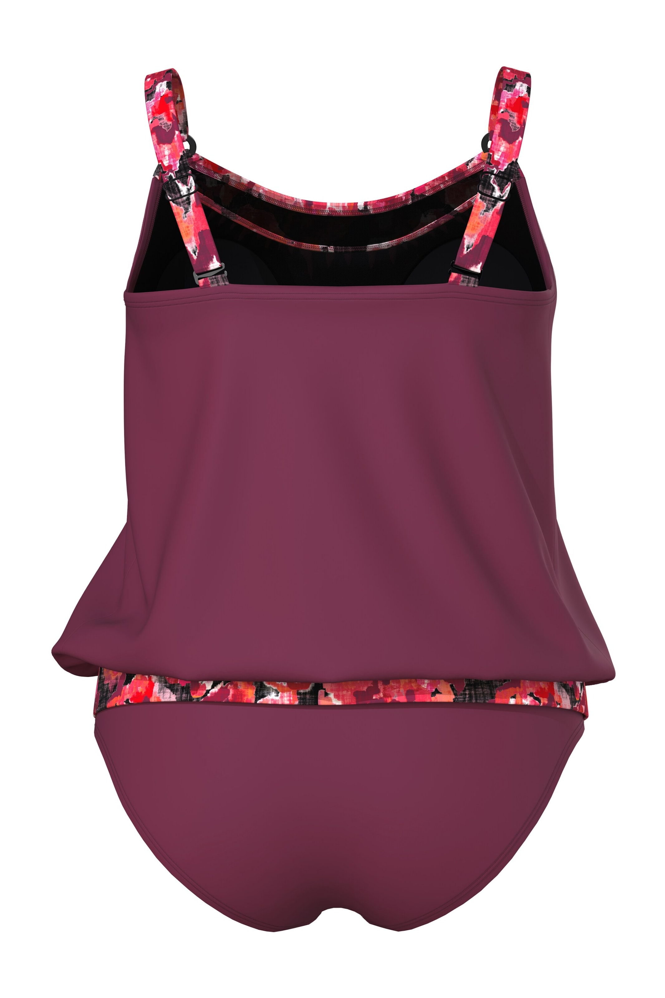 Ulla Popken Bustier Tankini i rød