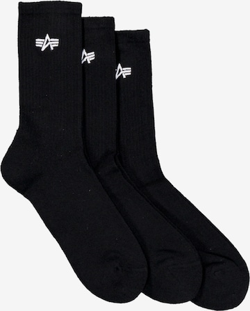 ALPHA INDUSTRIES Socks in Black: front