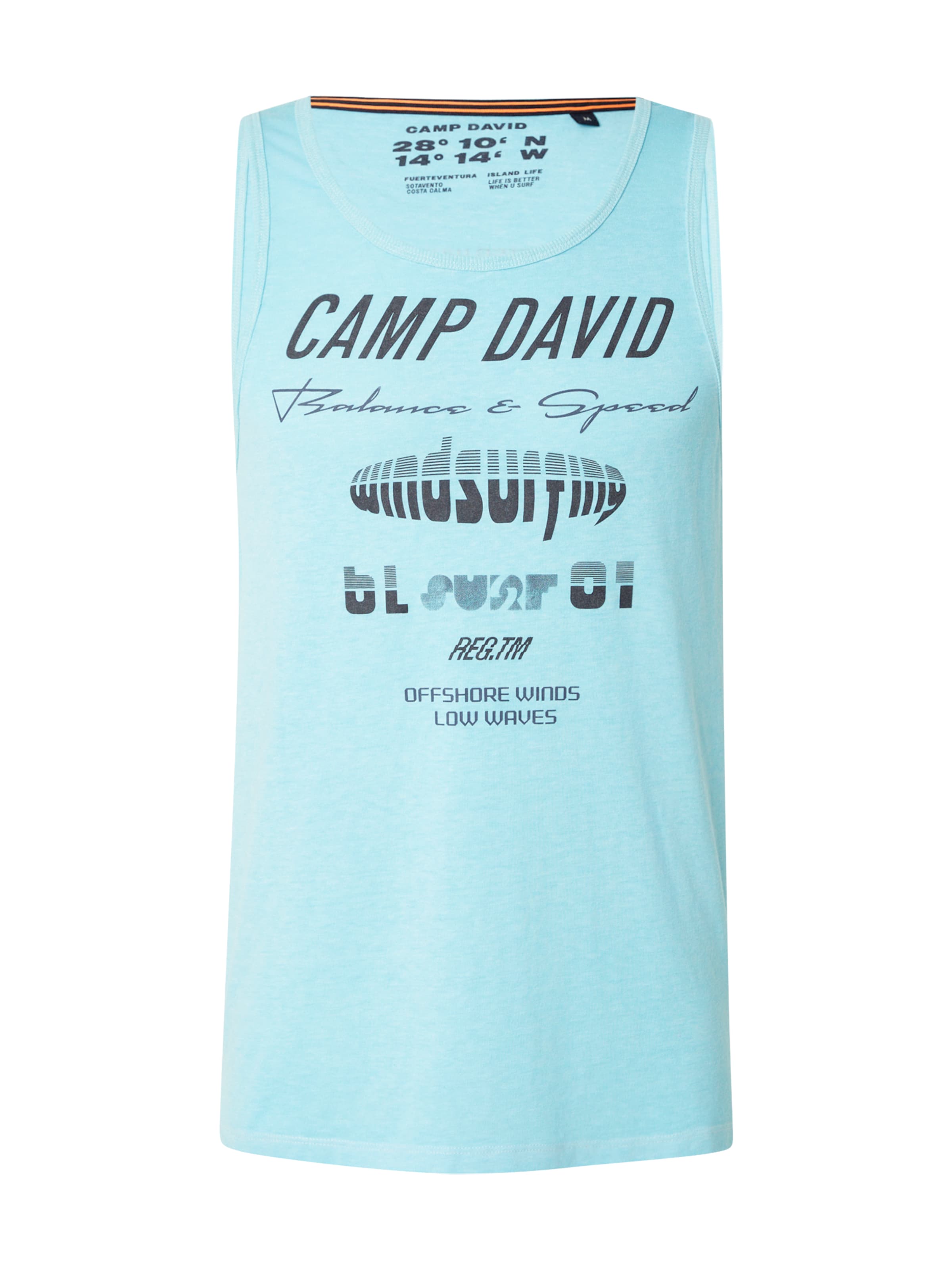 CAMP DAVID Μπλουζάκι 'Windsurfing' σε μπλε: μπροστά