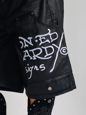 Ed Hardy Wide leg Jeans in Zwart