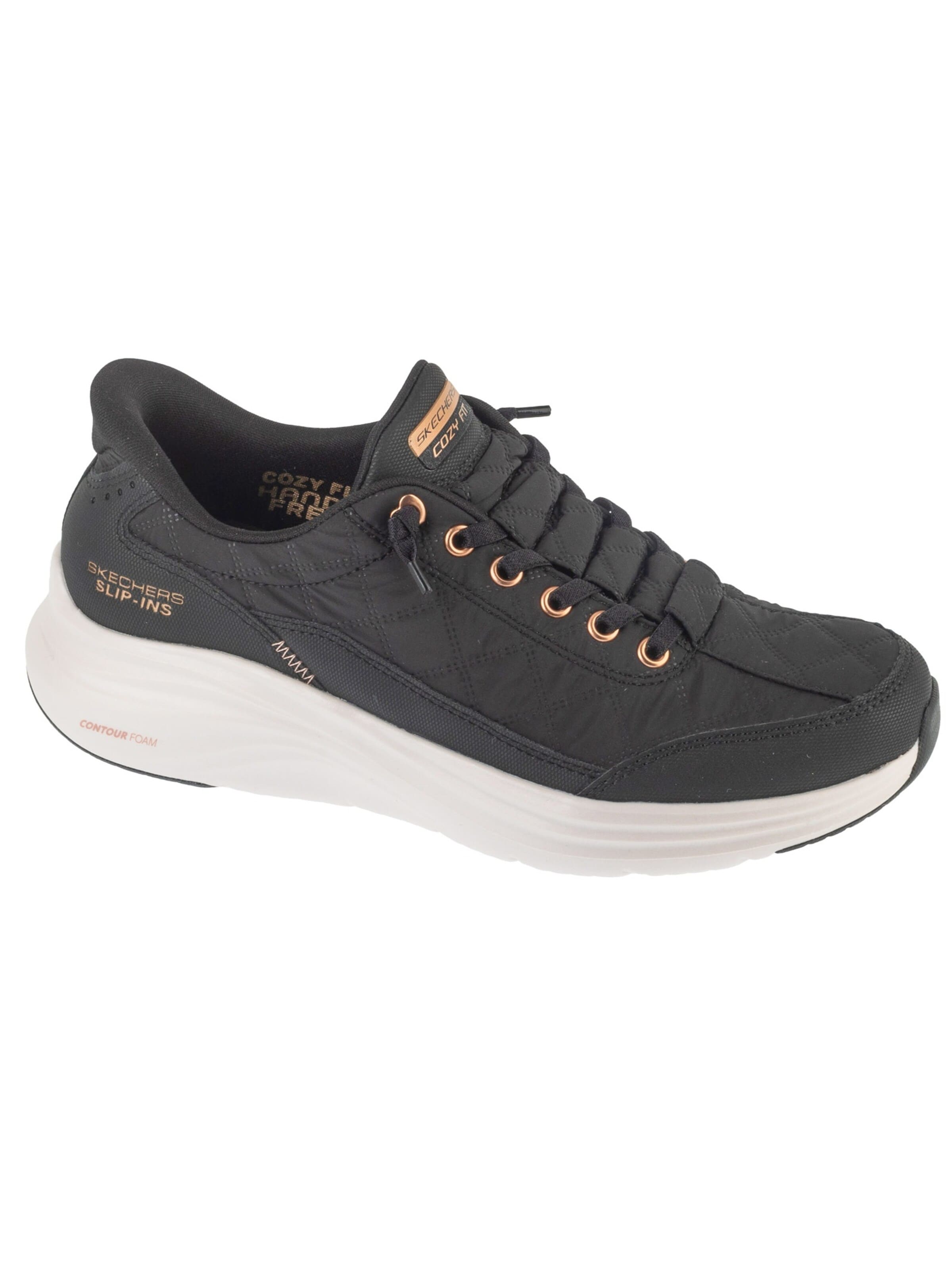 SKECHERS Platform trainers in Black: front