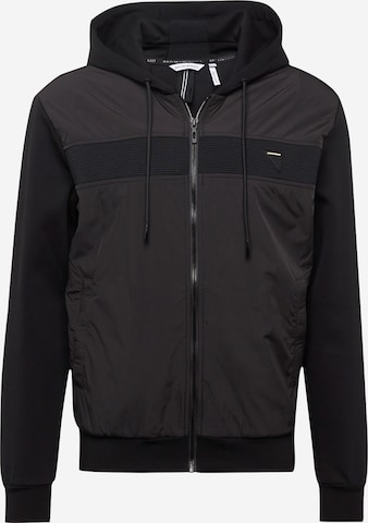 ANTONY MORATO Zip-Up Hoodie in Black: front