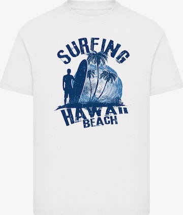 F4NT4STIC T-Shirt 'Hawaii Surf Beach Summer' in Weiß: Vorderseite