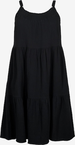 Zizzi Letní šaty 'Rubi' – černá: přední strana