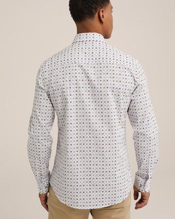 WE Fashion - Ajuste estrecho Camisa en blanco