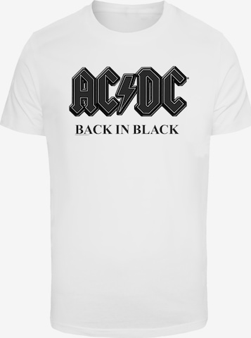 F4NT4STIC T Shirt 'ACDC Back In Black' in Weiß: Vorderseite