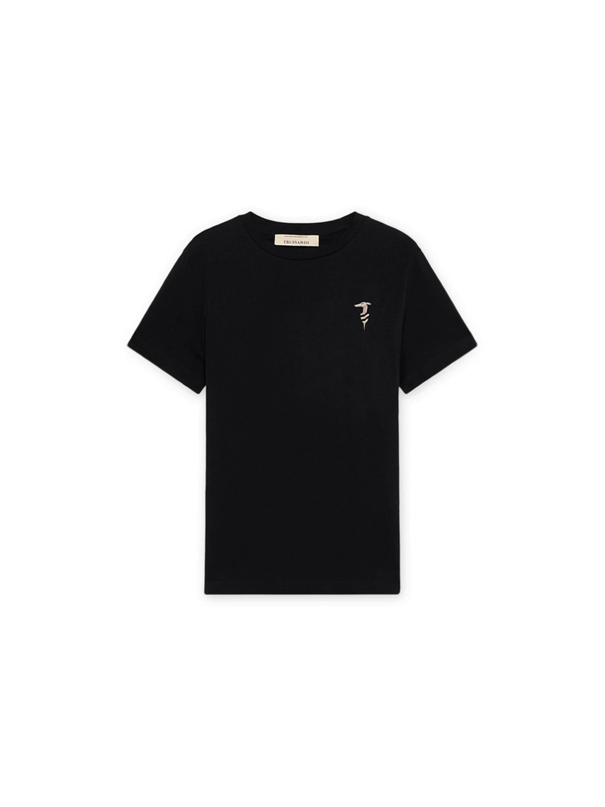 Trussardi - Camiseta en negro: frente