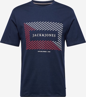 zils JACK & JONES T-Krekls 'CYRUS': no priekšpuses