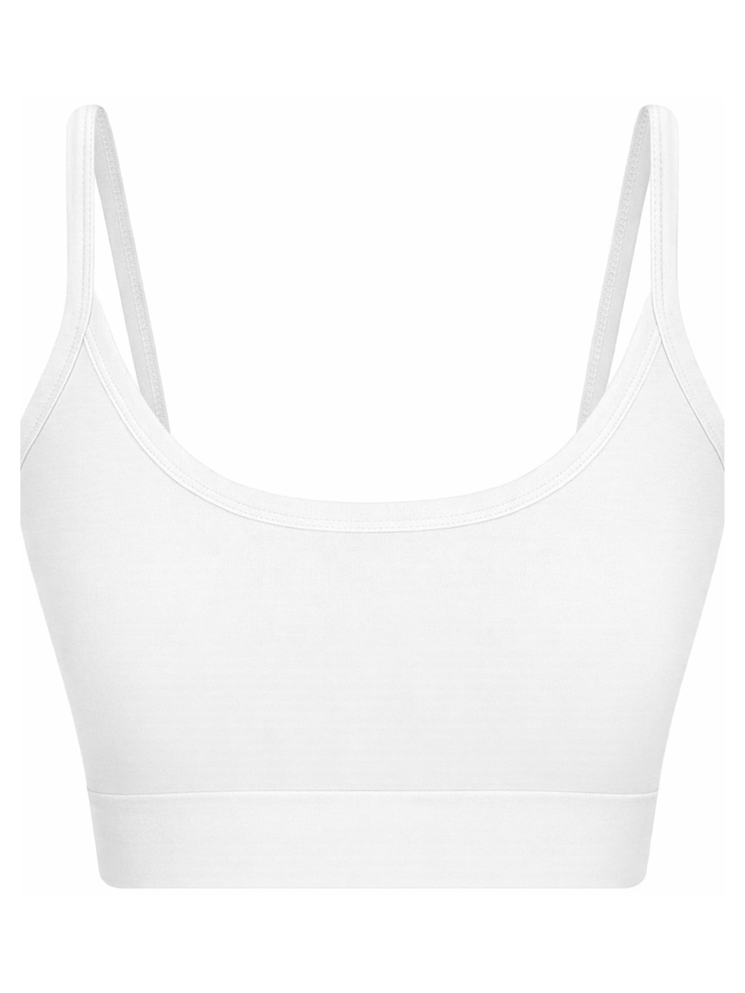 Albero Natur Top 'Bustier aus Bio-Baumwolle' in White: front