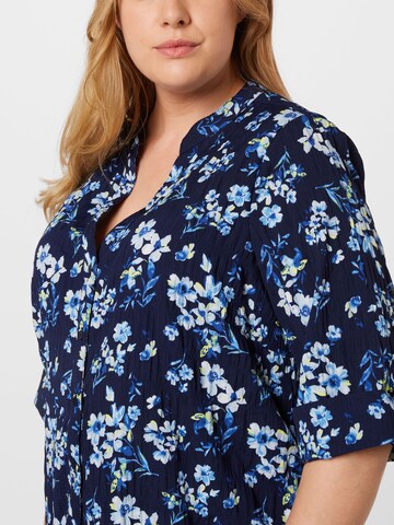 ONLY Carmakoma Bluse in Blau