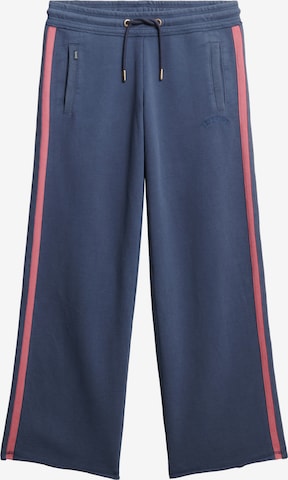 Superdry Broek 'Essentials' in Blauw: voorkant