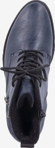 Rieker Lace-Up Ankle Boots in Blue