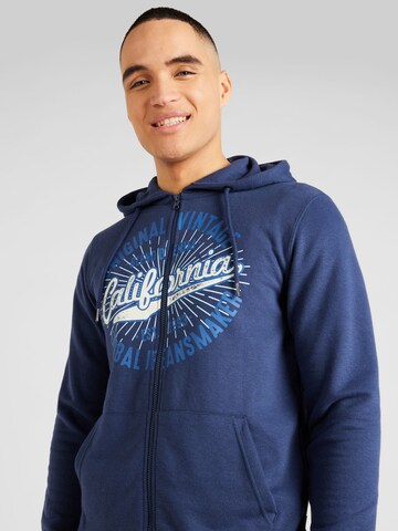 BLEND Zip-Up Hoodie in Blue