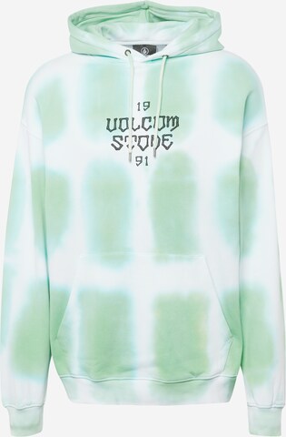 Volcom Sweatshirt 'Trippin' in Green: front