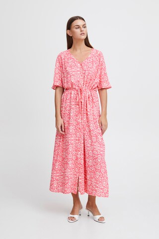 ICHI Košilové šaty 'VERA' – pink: přední strana