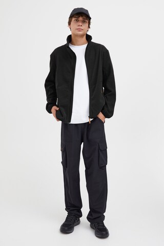 North Bend Fleece jas 'Helgo' in Zwart