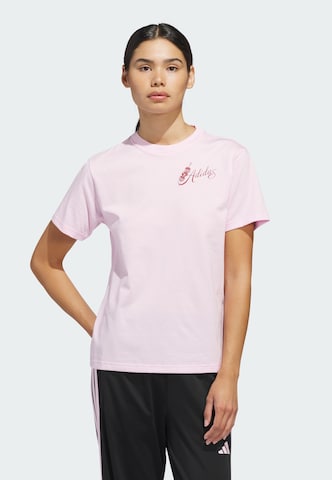 T-shirt ADIDAS SPORTSWEAR en rose : devant