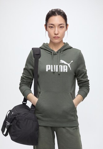 PUMA Sports sweatshirt 'ESS No. 1' in Green: front