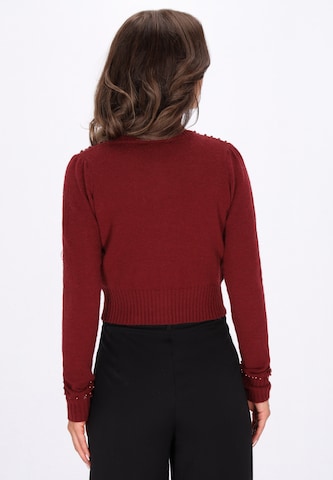 faina Gebreid vest in Rood