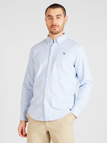 Abercrombie & Fitch Regular fit Overhemd in Blauw: voorkant