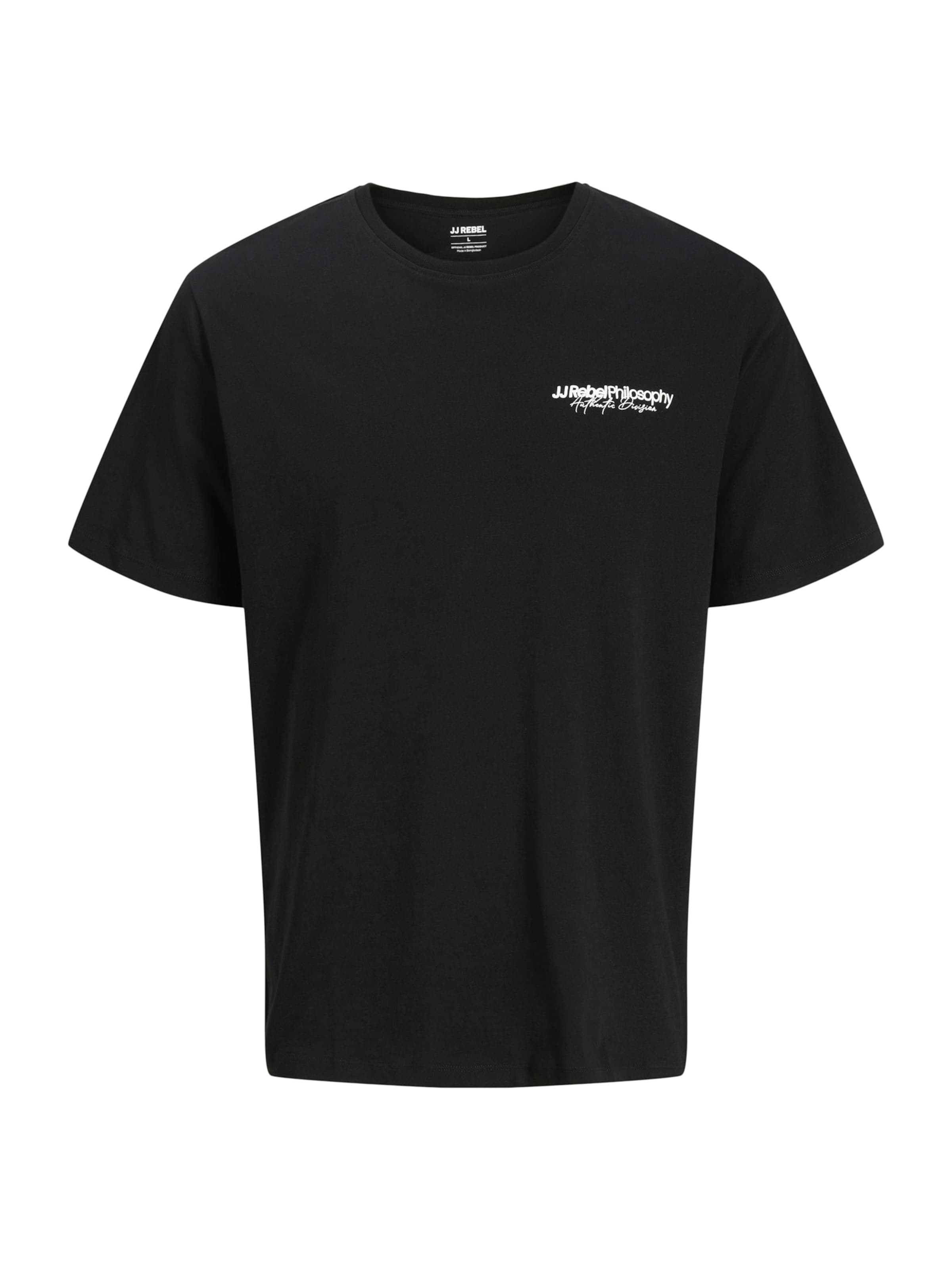 T-Shirt 'JREBZACK' JJ Rebel en noir : devant