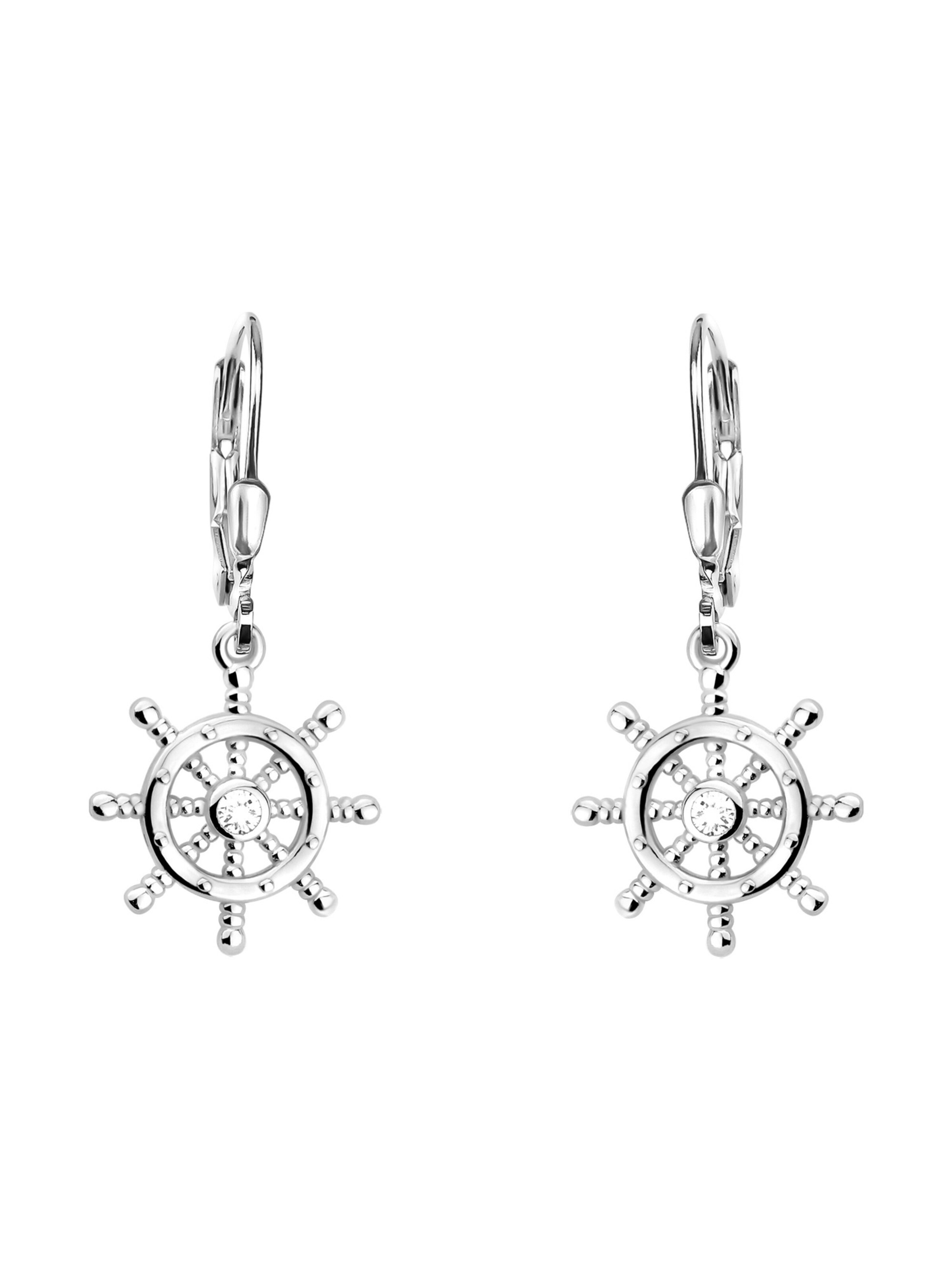 Sofia Milani Ohrringe 'Ship Weel'‌‌‌‌‌‌‌‌‌‌ in Silber: Vorderseite