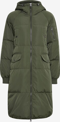 ICHI Winter Coat 'BUNALA' in Green: front