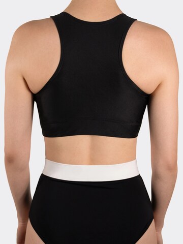 MYLILY T-Shirt Bikinitop 'Bustier Bikini Oberteil' in Schwarz