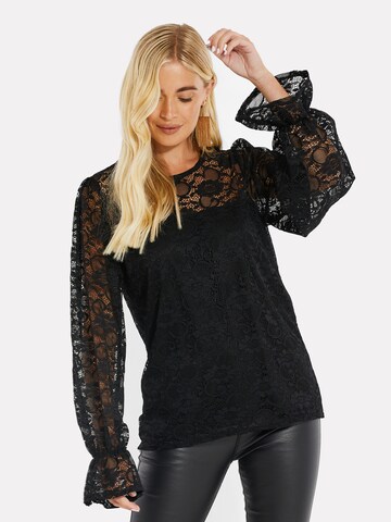 Threadbare Blouse 'Dove' in Black: front