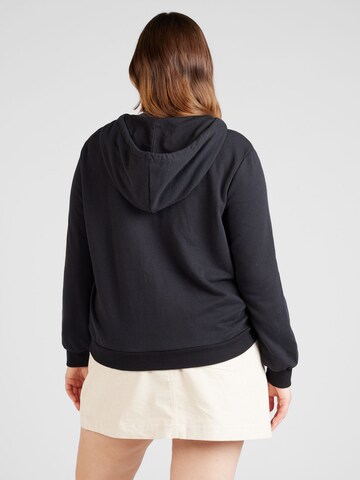 ONLY Carmakoma Zip-Up Hoodie 'BELLA' in Black