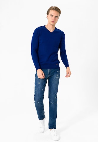 Jimmy Sanders Pullover in Blau