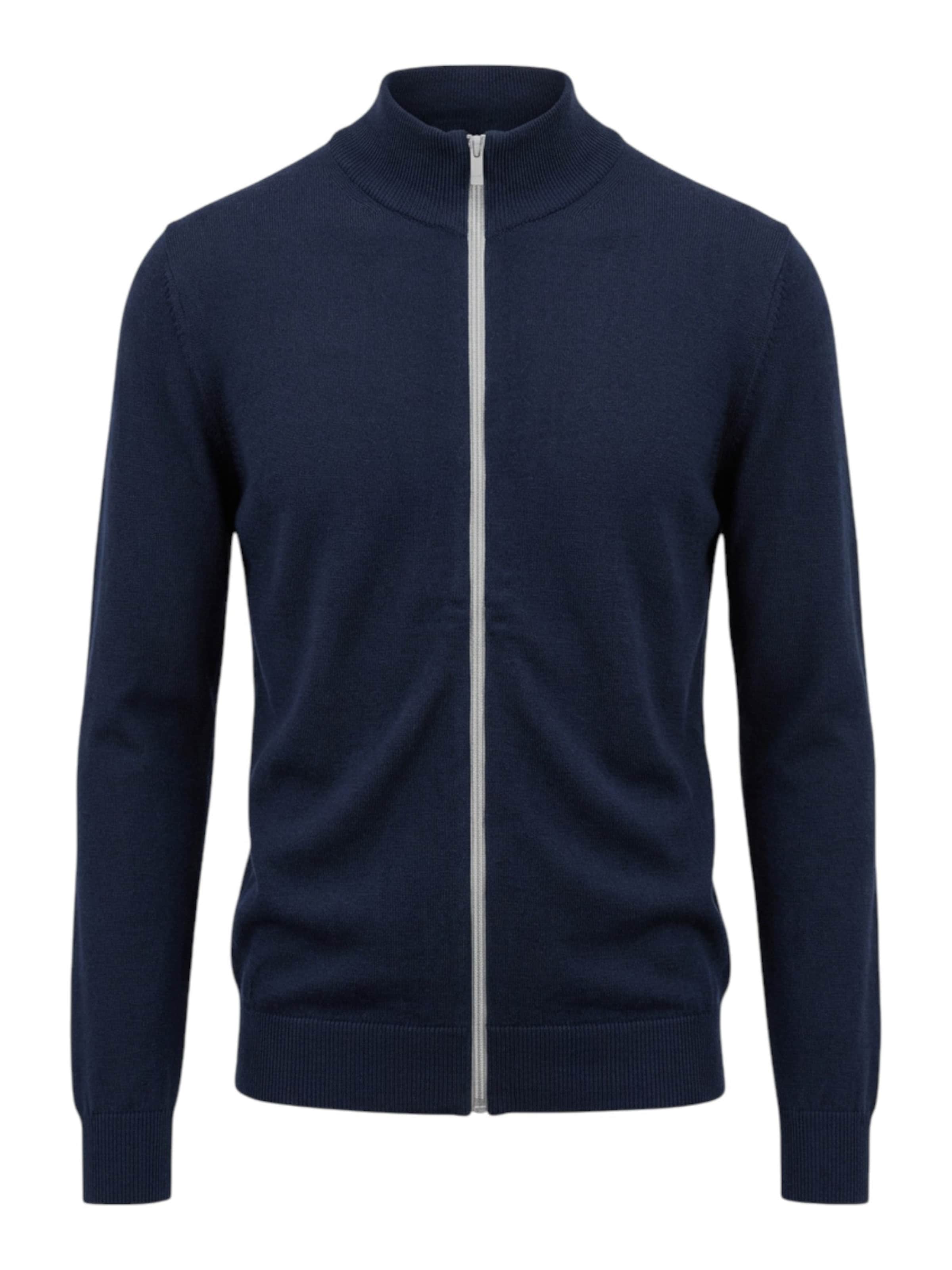 TEESHOPPEN Knit Cardigan in marine blue, Item view