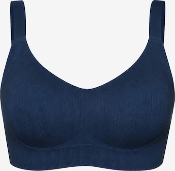 cfab BH 'Jaquard Seamless Compact Push-Up BH' in Blauw: voorkant