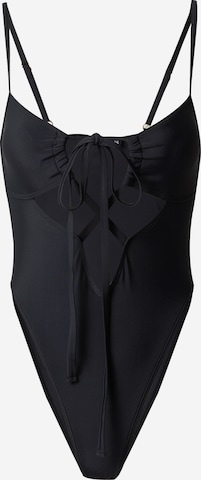 Bustier Maillot de bain Nasty Gal en noir : devant