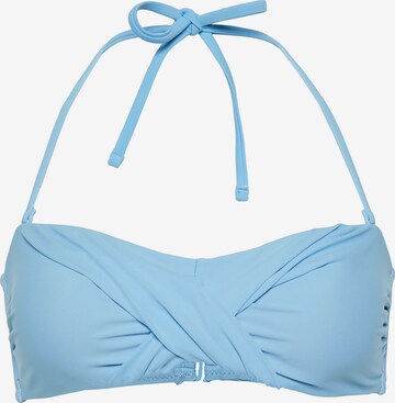 CHIEMSEE Triangle Bikini Top in Blue: front