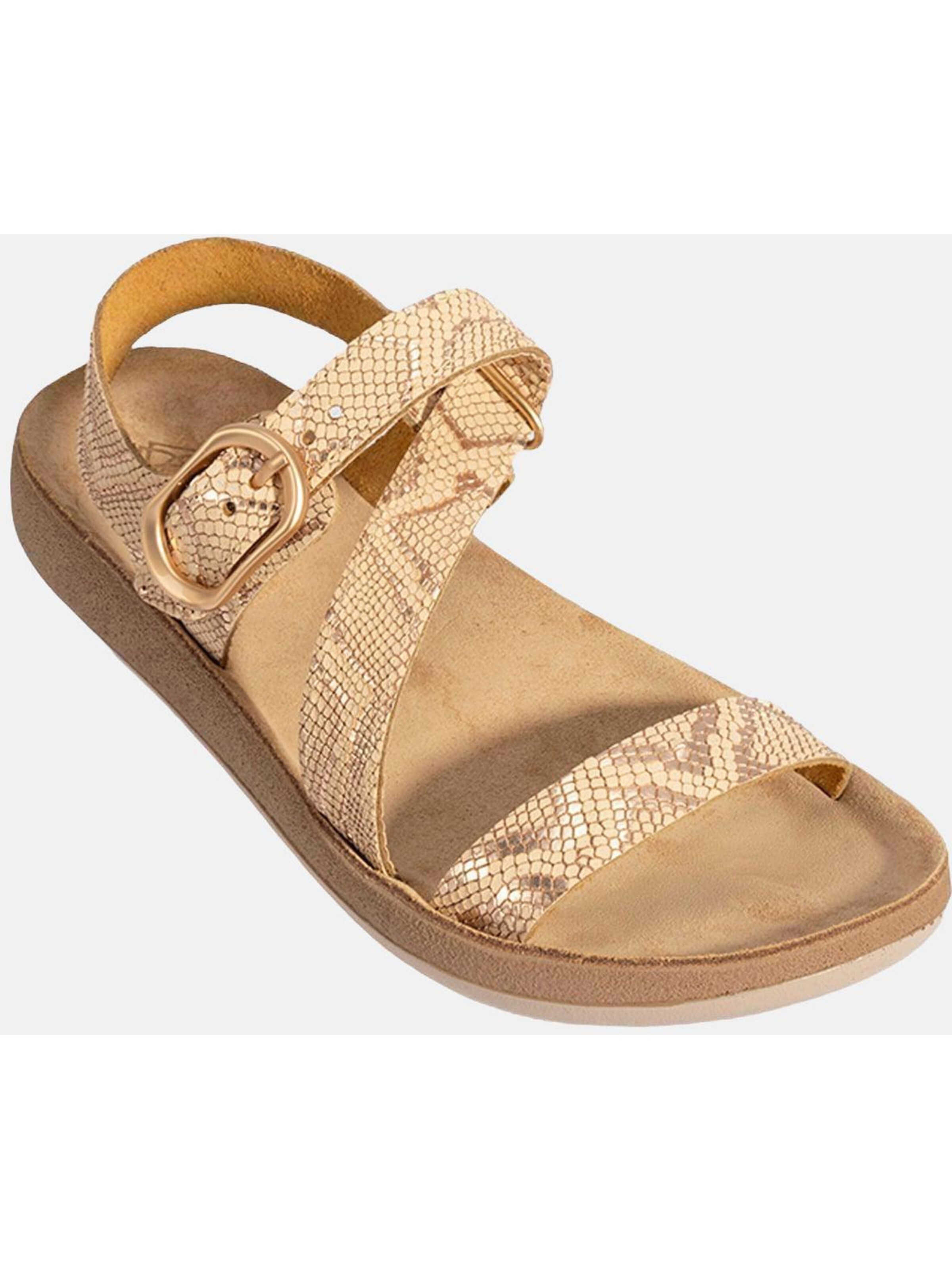 Desa Sandals in Beige: front