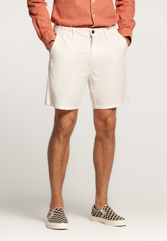 Regular Pantalon chino 'Jack' Shiwi en blanc : devant