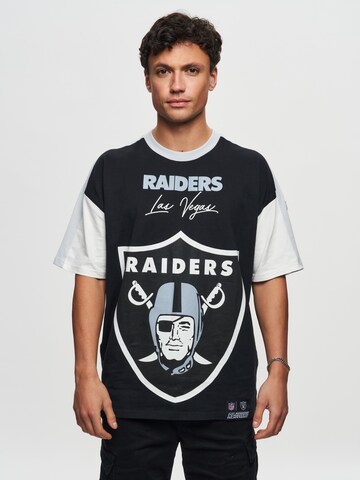 Maglia funzionale 'NFL Raiders Las Vegas' di Recovered in nero: frontale