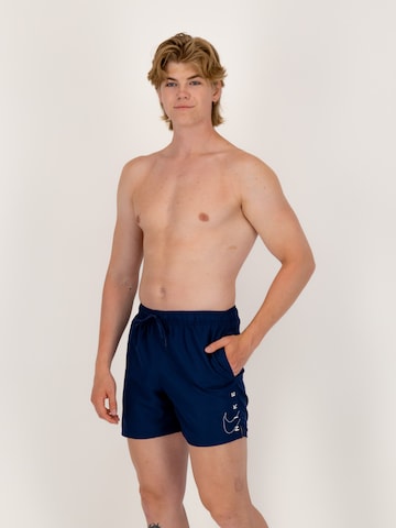 Nike Swim Athletic Swim Trunks in Blue: front