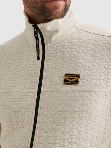 PME Legend Sweatshirt 'PME LEGEND - Sweat jacket with textures and flight pocket' i vit